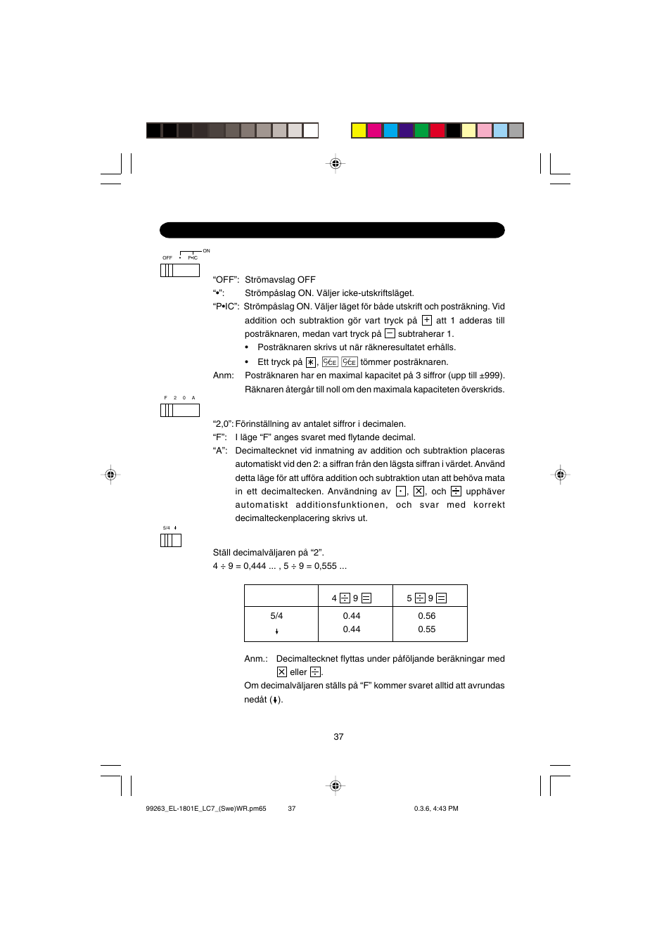 Sharp EL-1801E User Manual | Page 39 / 67