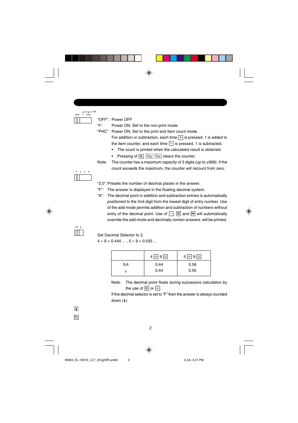 Sharp EL-1801E User Manual | Page 4 / 67