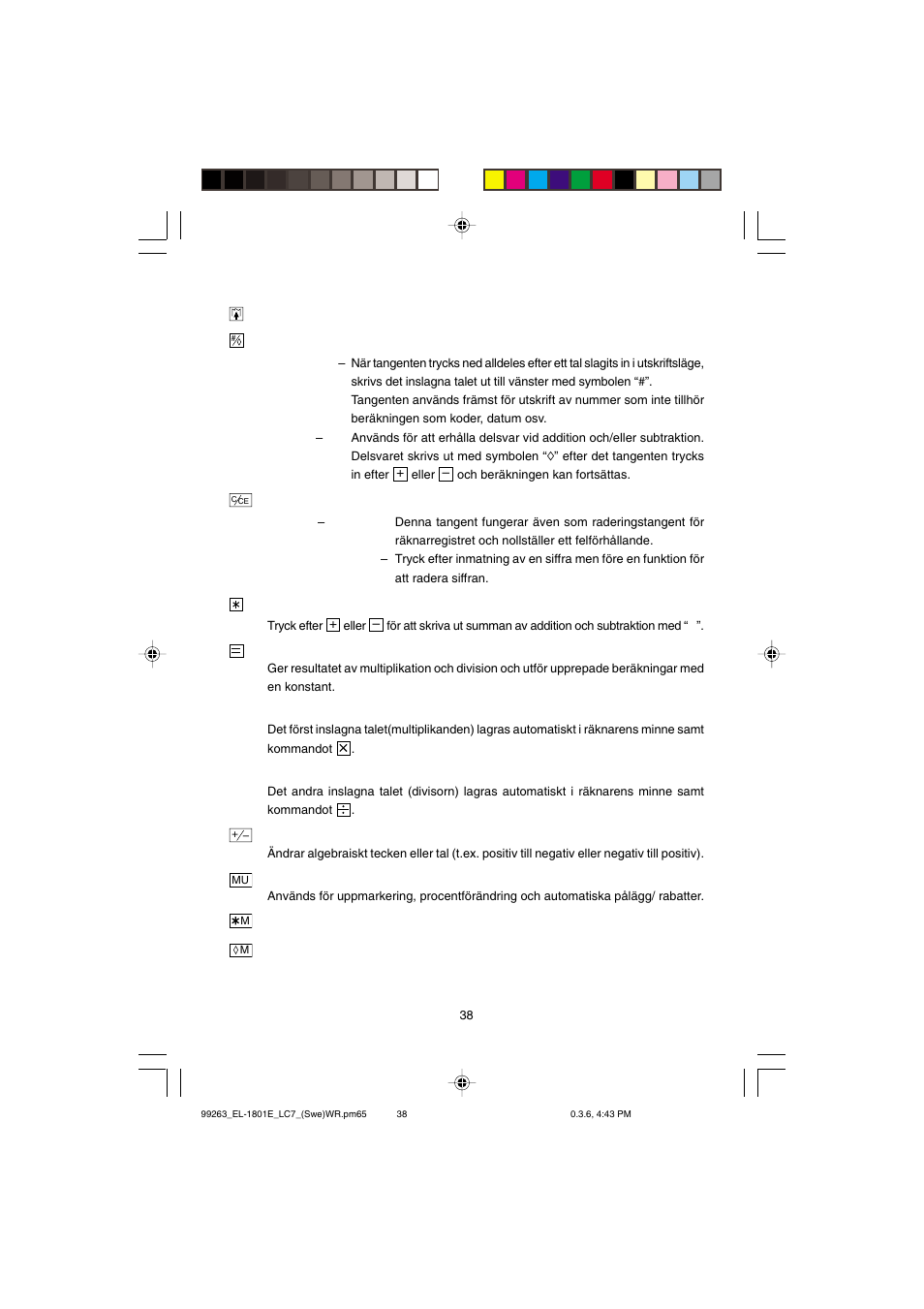 Sharp EL-1801E User Manual | Page 40 / 67