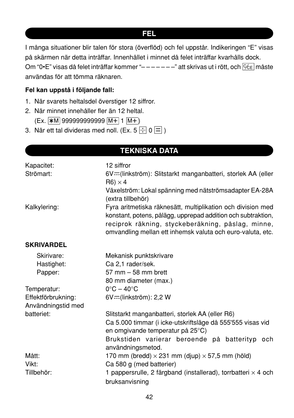 Sharp EL-1801E User Manual | Page 44 / 67