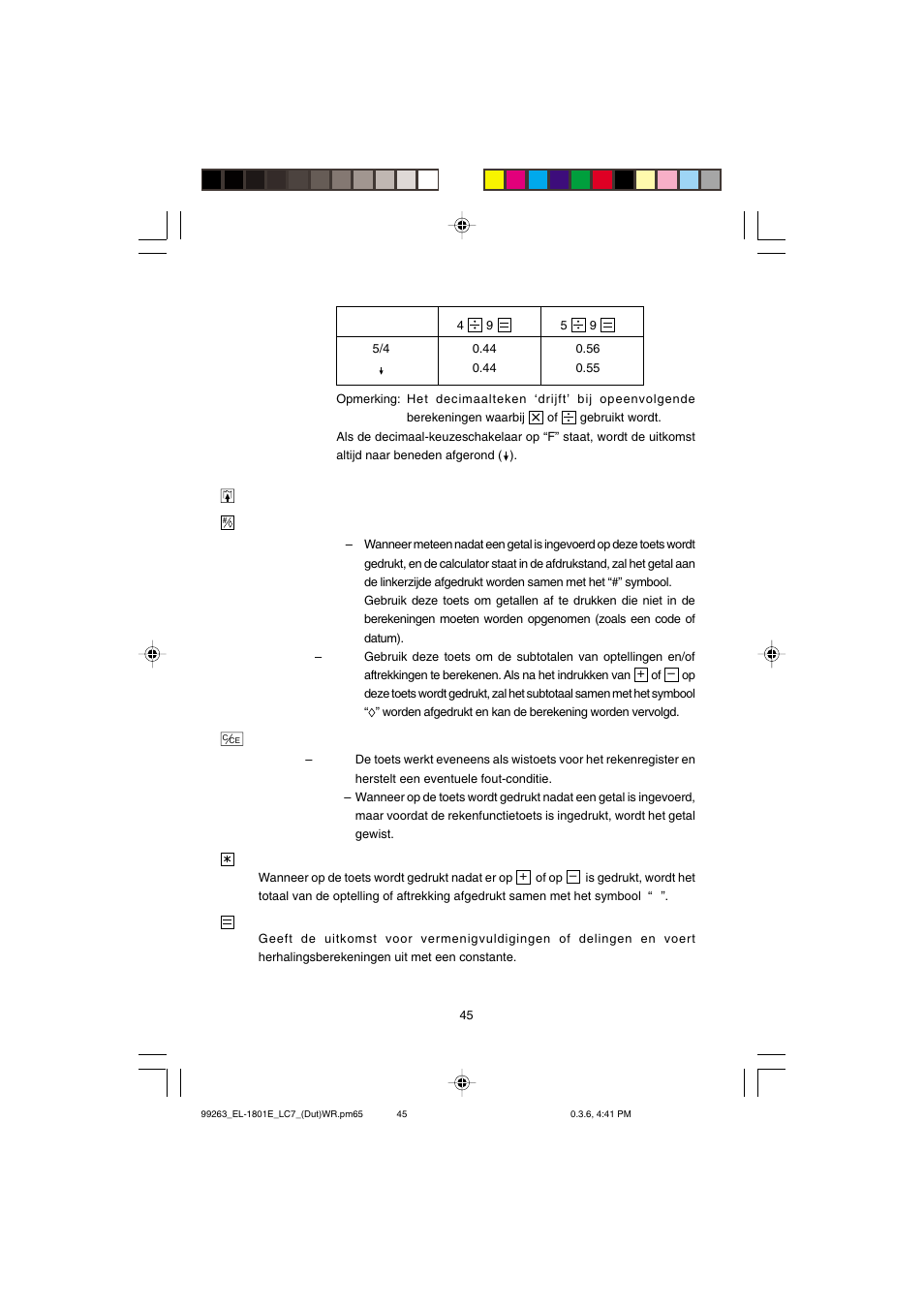 Sharp EL-1801E User Manual | Page 47 / 67