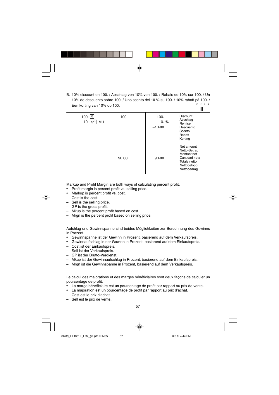 Sharp EL-1801E User Manual | Page 59 / 67