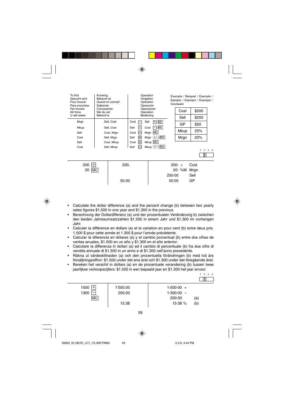 Sharp EL-1801E User Manual | Page 61 / 67