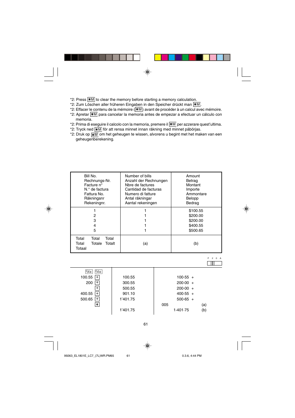 Sharp EL-1801E User Manual | Page 63 / 67