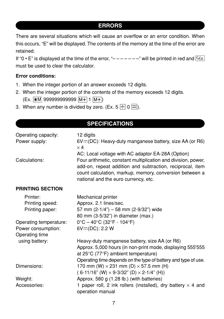 Sharp EL-1801E User Manual | Page 9 / 67