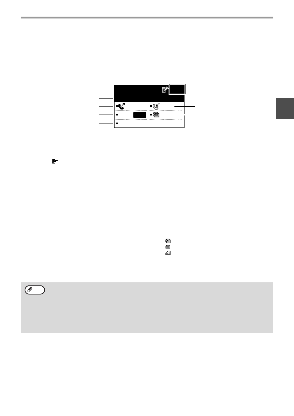 Fax mode (base screen), The base screen of fax mode, Auto | Sharp MX-M232D User Manual | Page 11 / 119