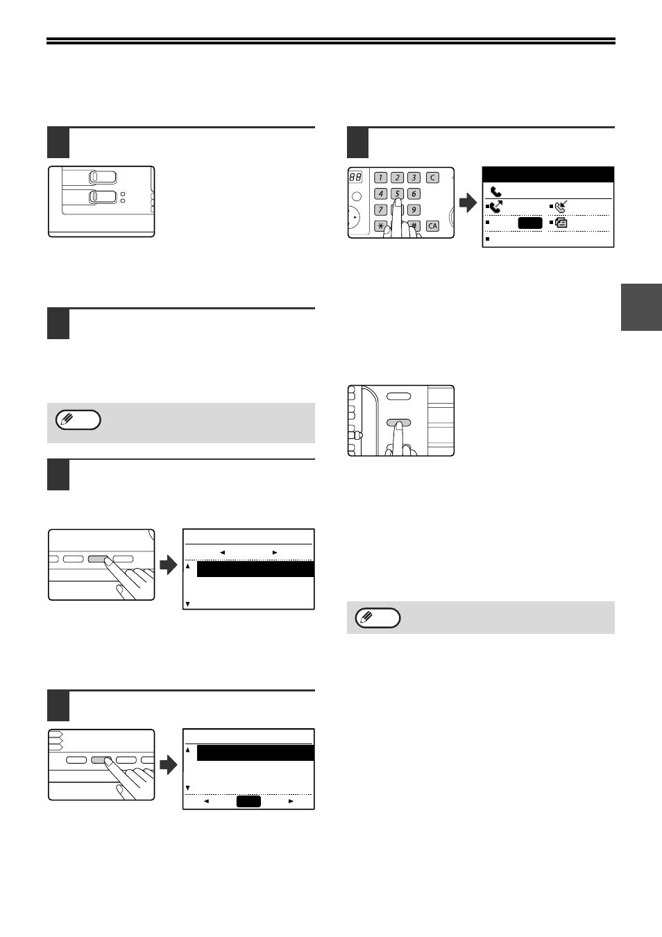 Sending a fax, Basic procedure for sending faxes, E 17) | Original size auto a3 b4 ab, Resolution standard fine super fine, Make sure that the machine is in fax mode, Dial the fax number, Auto | Sharp MX-M232D User Manual | Page 19 / 119