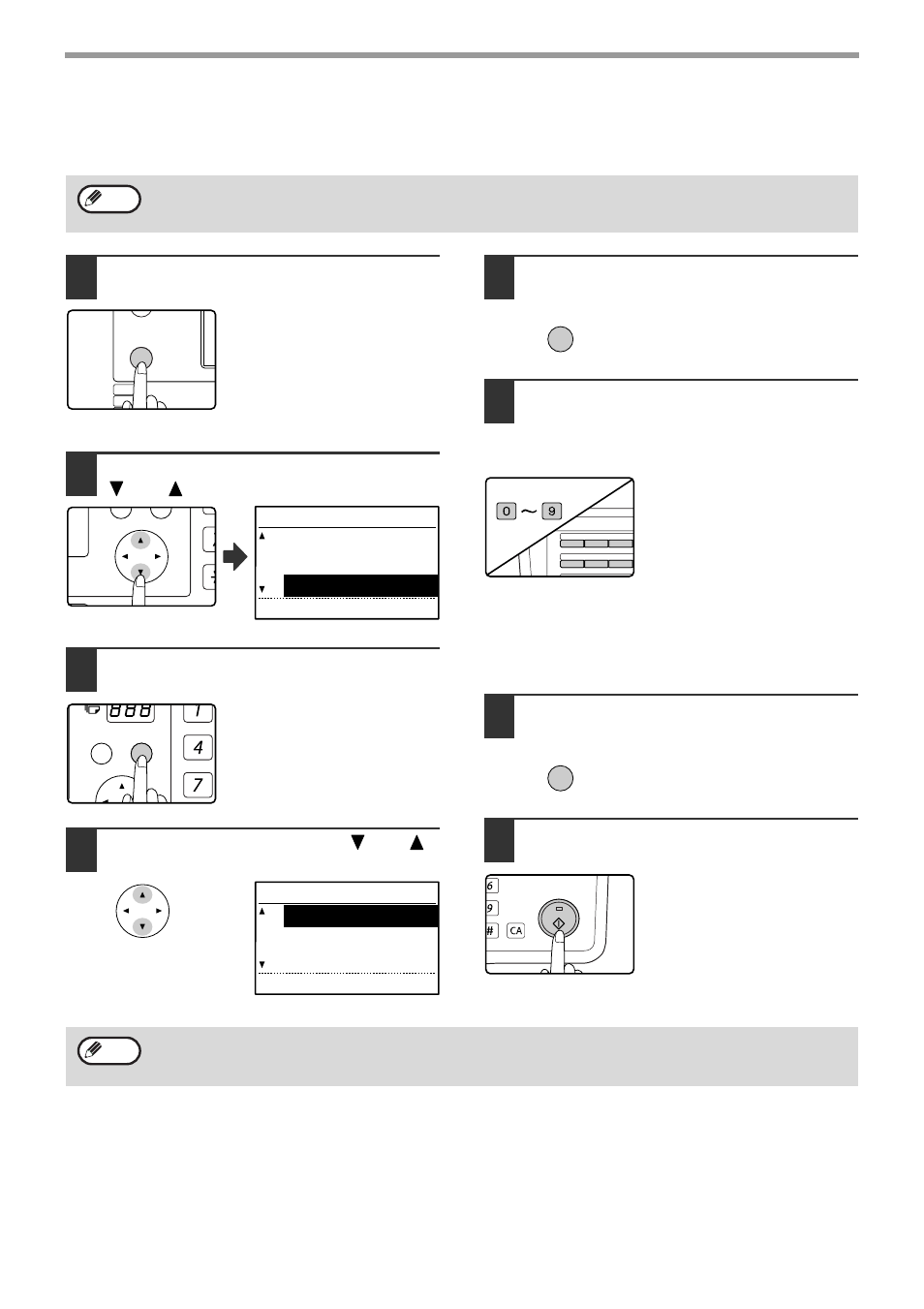 Using the polling function, Using the polling function" o, Ge 36 | Select "sending options" with the [ ] or [ ] key, Press the [ok] key, Select "polling" with the [ ] or [ ] key, Press the [start] key | Sharp MX-M232D User Manual | Page 38 / 119