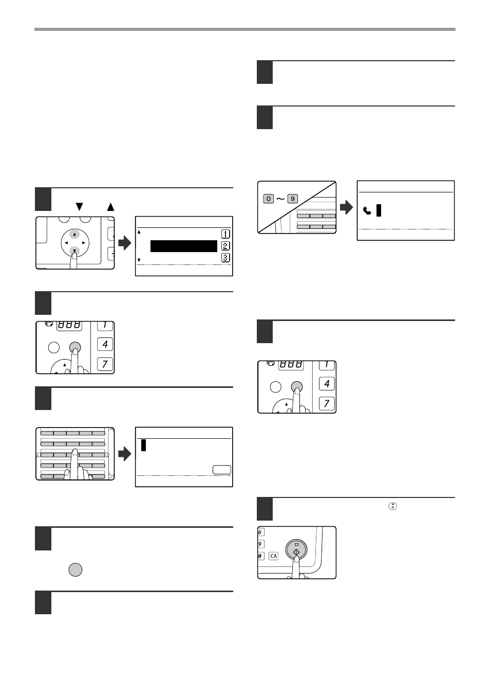 E 80, Enter grp name, Enter rx station | Press the [ok] key, Press the [start] key ( ) to end the procedure, Programming an f-code relay group, Programming, See steps 3 and 4 on pa ge 69, See steps 5 and 6 on pag e 69 | Sharp MX-M232D User Manual | Page 82 / 119