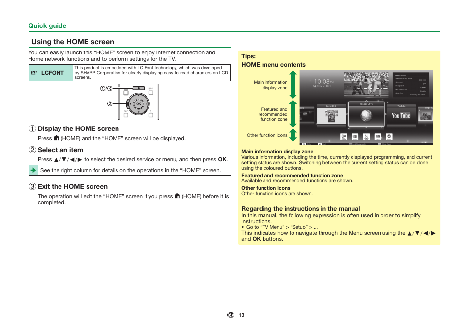 Sharp LC-90LE757K User Manual | Page 15 / 94