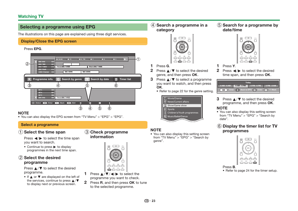 Selecting a programme using epg | Sharp LC-90LE757K User Manual | Page 25 / 94