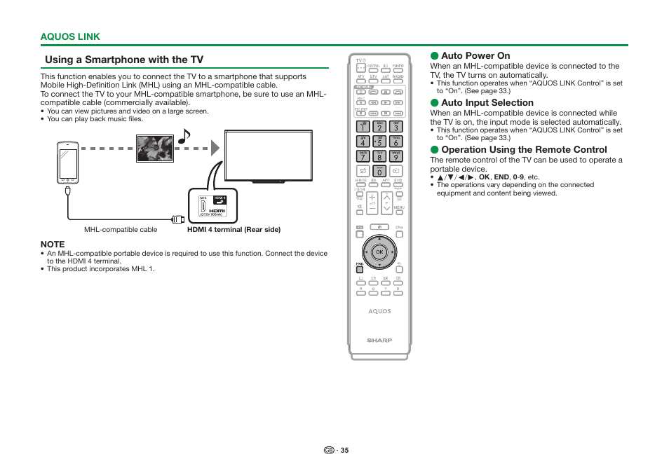 Sharp LC-90LE757K User Manual | Page 37 / 94