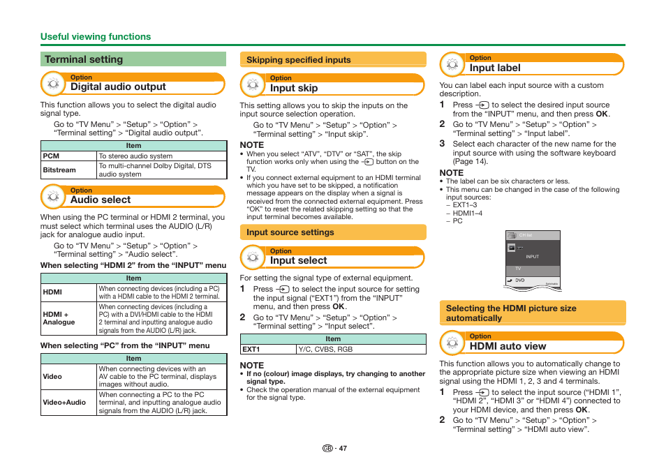 Sharp LC-90LE757K User Manual | Page 49 / 94