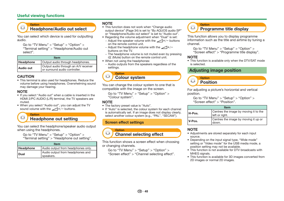 Sharp LC-90LE757K User Manual | Page 50 / 94