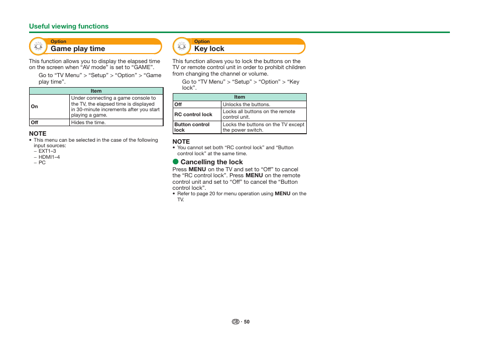 Sharp LC-90LE757K User Manual | Page 52 / 94