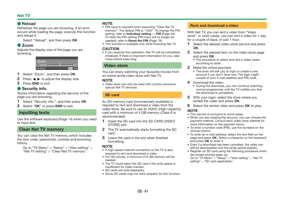 Sharp LC-90LE757K User Manual | Page 69 / 94