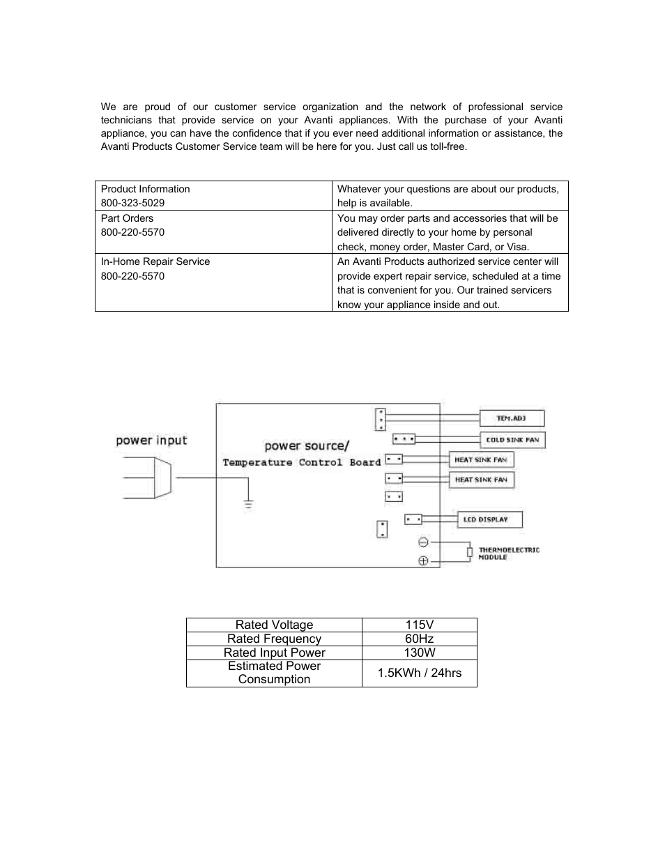 Avanti EWC18DZ User Manual | Page 10 / 16