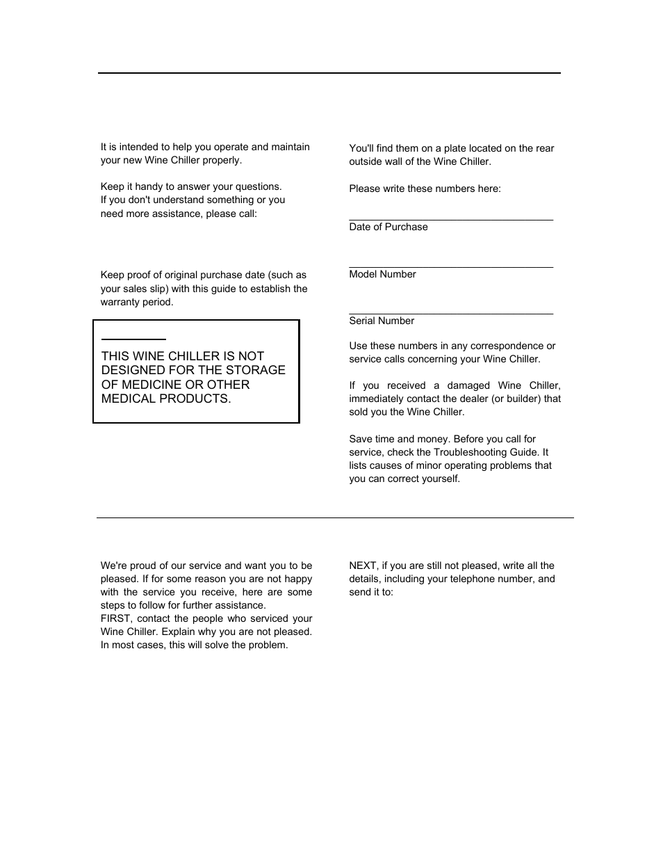 Caution | Avanti EWC18DZ User Manual | Page 3 / 16