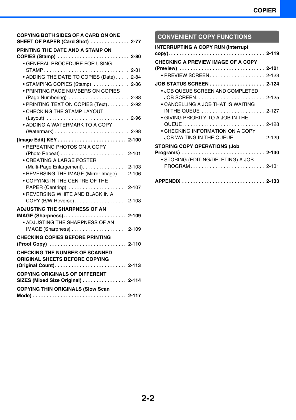 Copier, Convenient copy functions | Sharp MX-M264N User Manual | Page 100 / 794