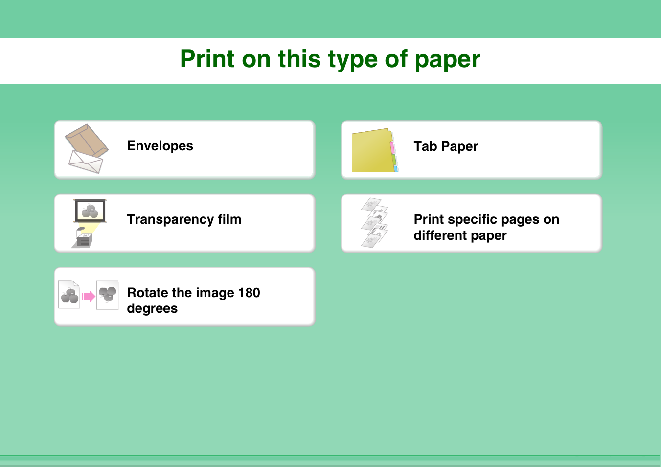 Print on this type, Of paper, Print on this type of paper | Sharp MX-M264N User Manual | Page 15 / 794