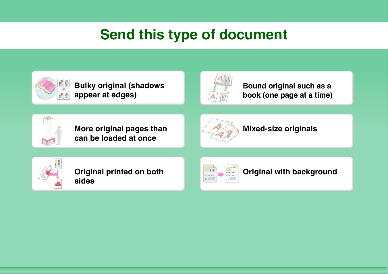 Send this type of, Document, Send this type of document | Sharp MX-M264N User Manual | Page 28 / 794