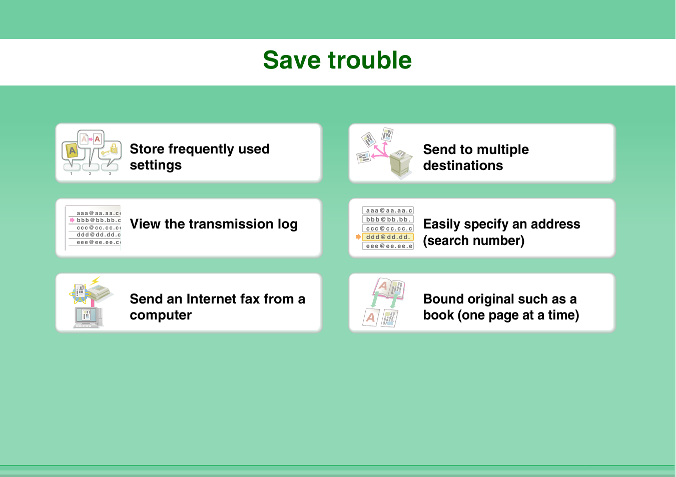 Save trouble, View the transmission log | Sharp MX-M264N User Manual | Page 31 / 794