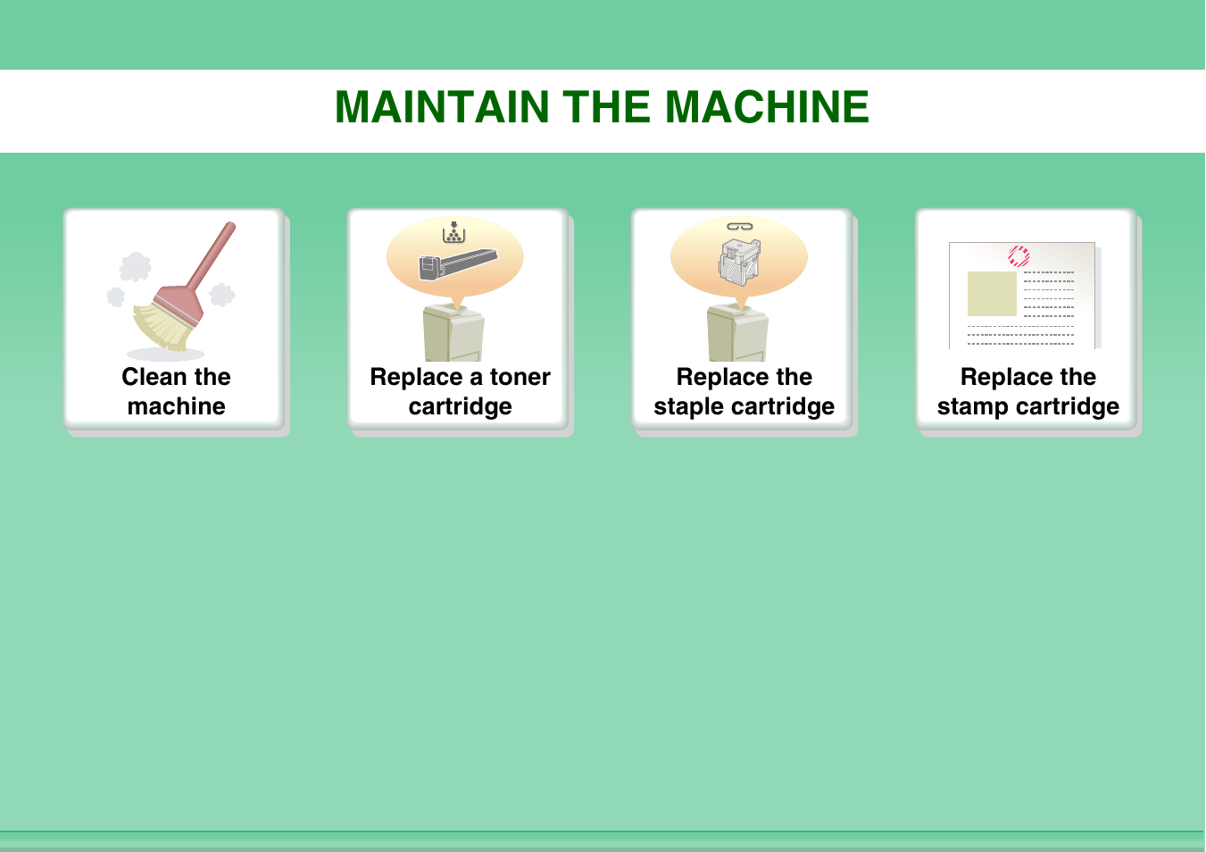 Maintain, The machine, Maintain the machine | Sharp MX-M264N User Manual | Page 36 / 794