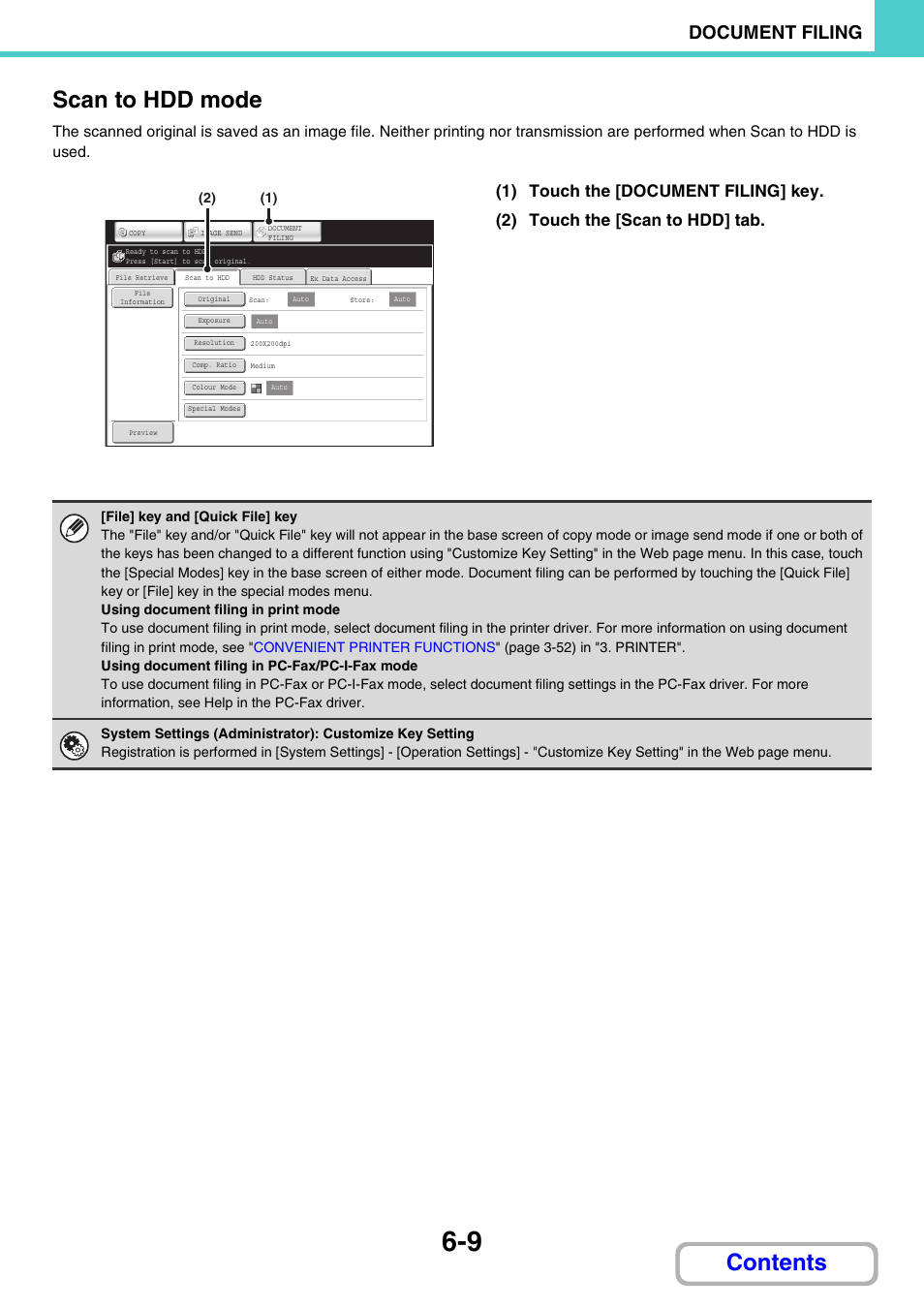 Contents scan to hdd mode, Document filing | Sharp MX-M264N User Manual | Page 589 / 794