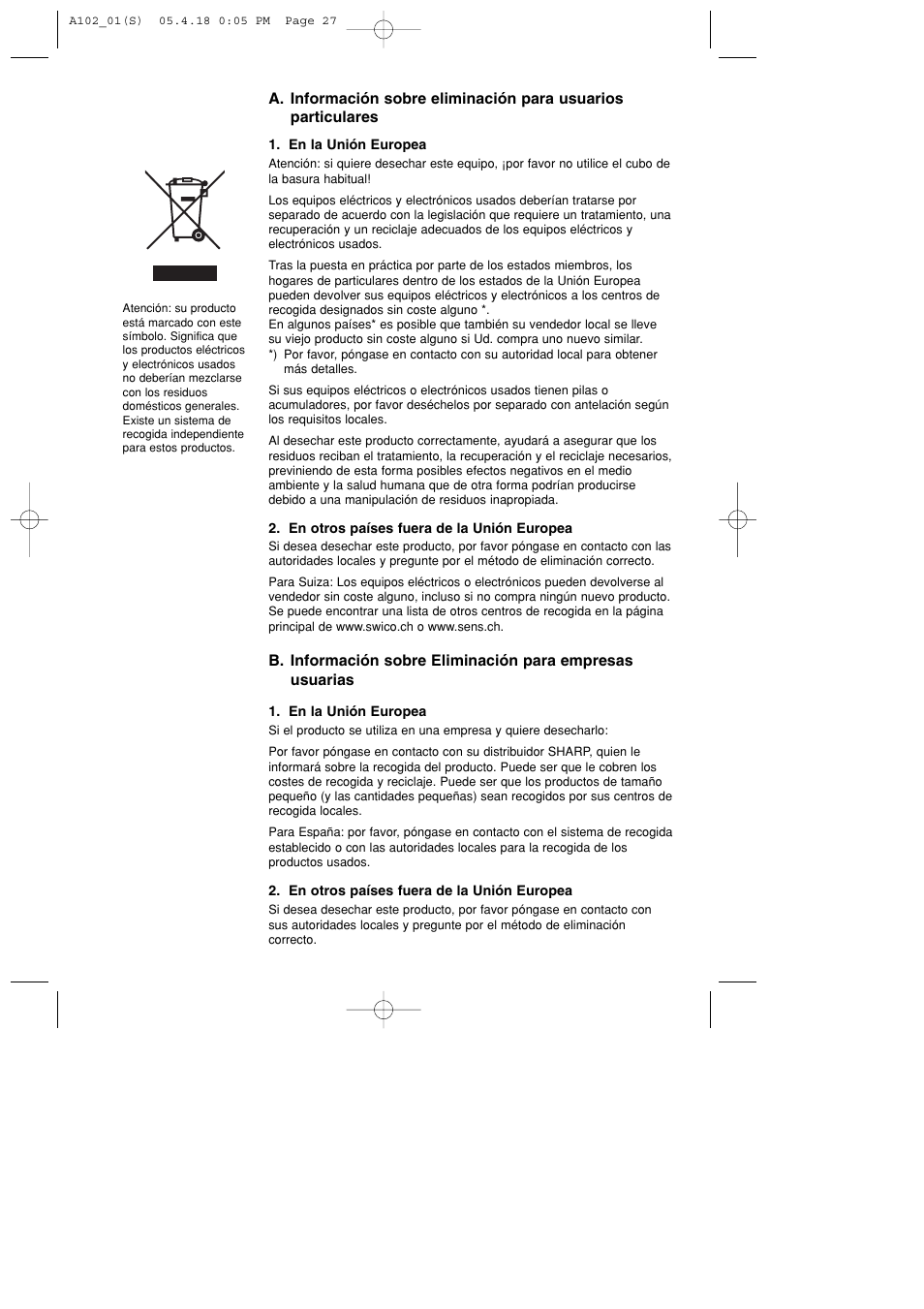 Sharp XE-A102B User Manual | Page 111 / 140