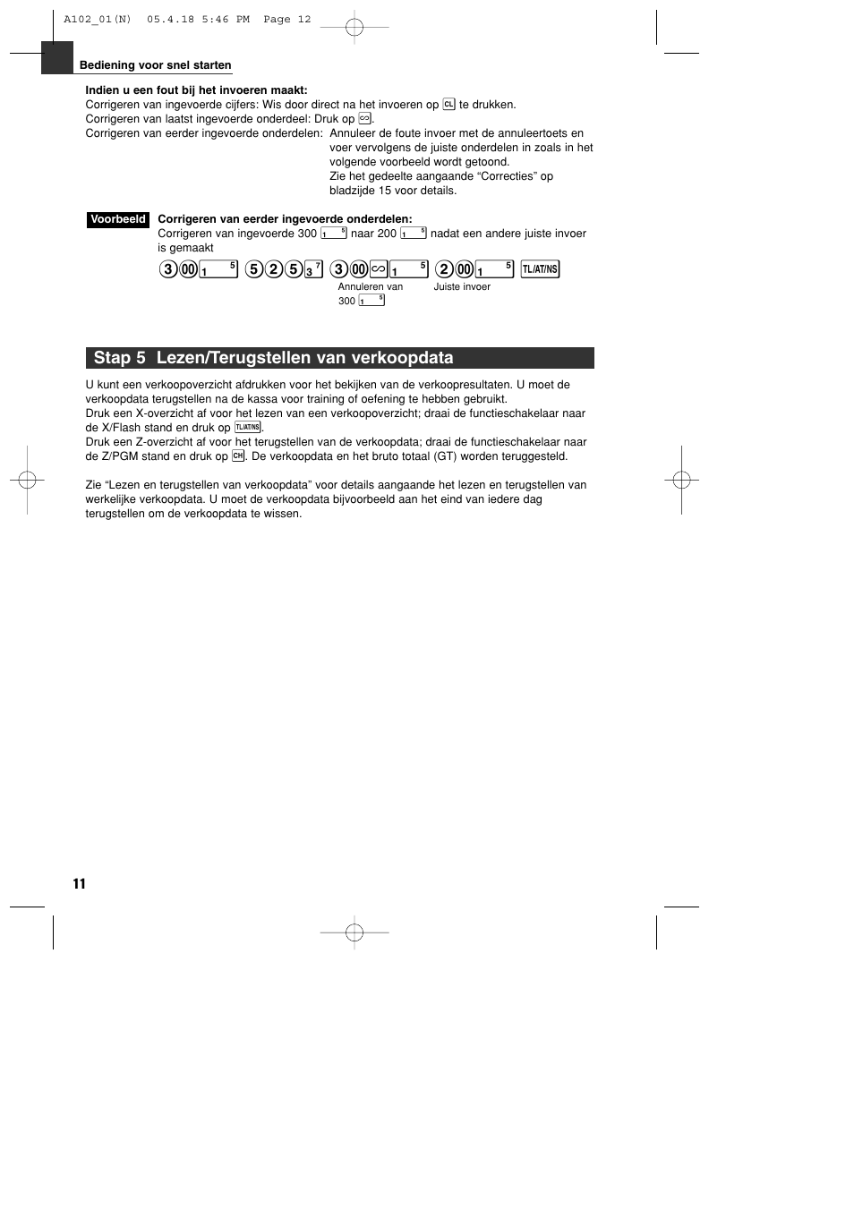 Stap 5 lezen/terugstellen van verkoopdata | Sharp XE-A102B User Manual | Page 122 / 140