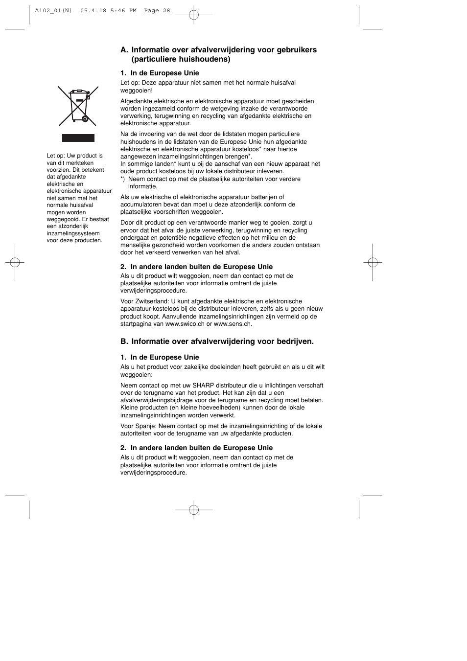 Sharp XE-A102B User Manual | Page 138 / 140