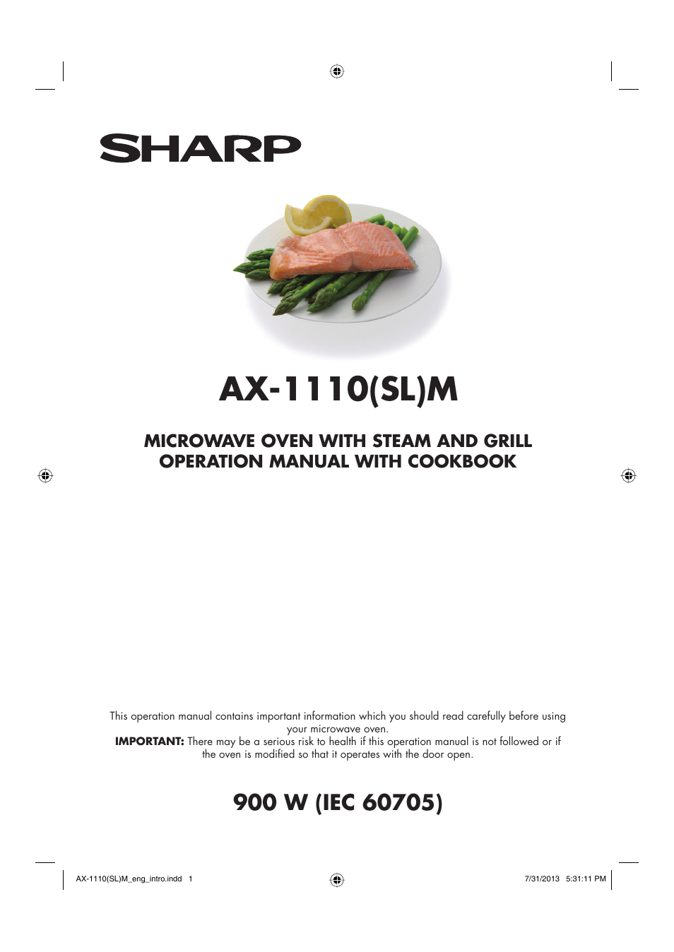 Sharp AX-1110SLM User Manual | 59 pages