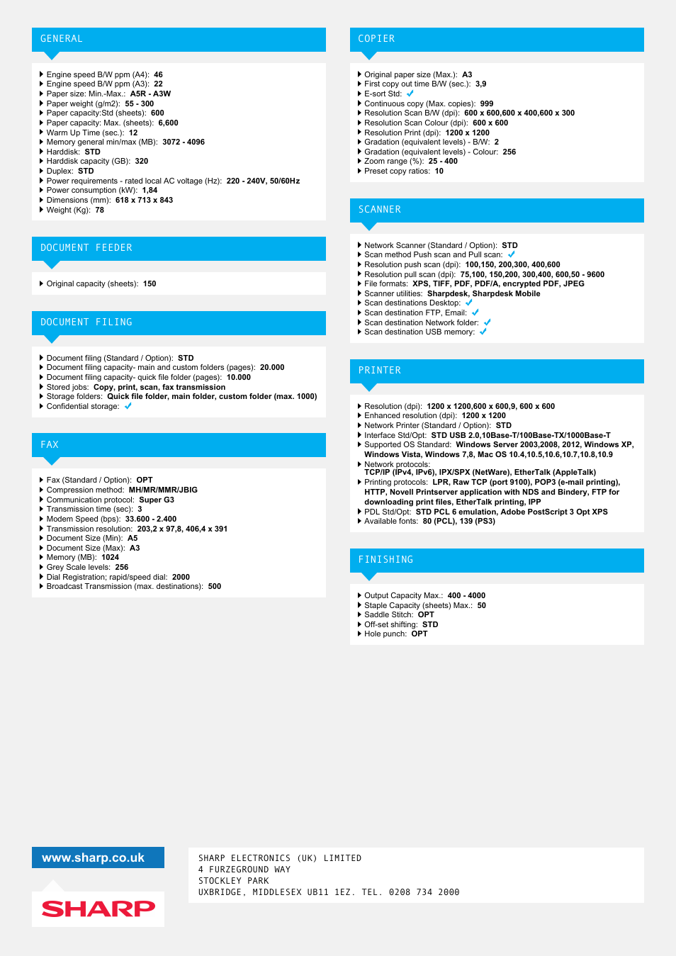 Sharp MX-M465N User Manual | Page 2 / 2