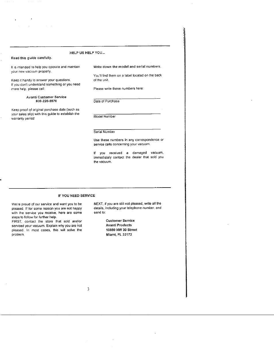 Avanti HUM2000 User Manual | Page 3 / 11