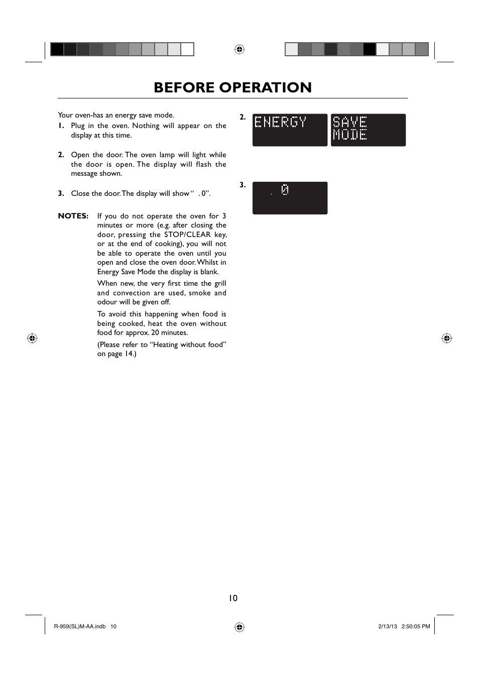Before operation | Sharp R-959SLMAA User Manual | Page 12 / 103