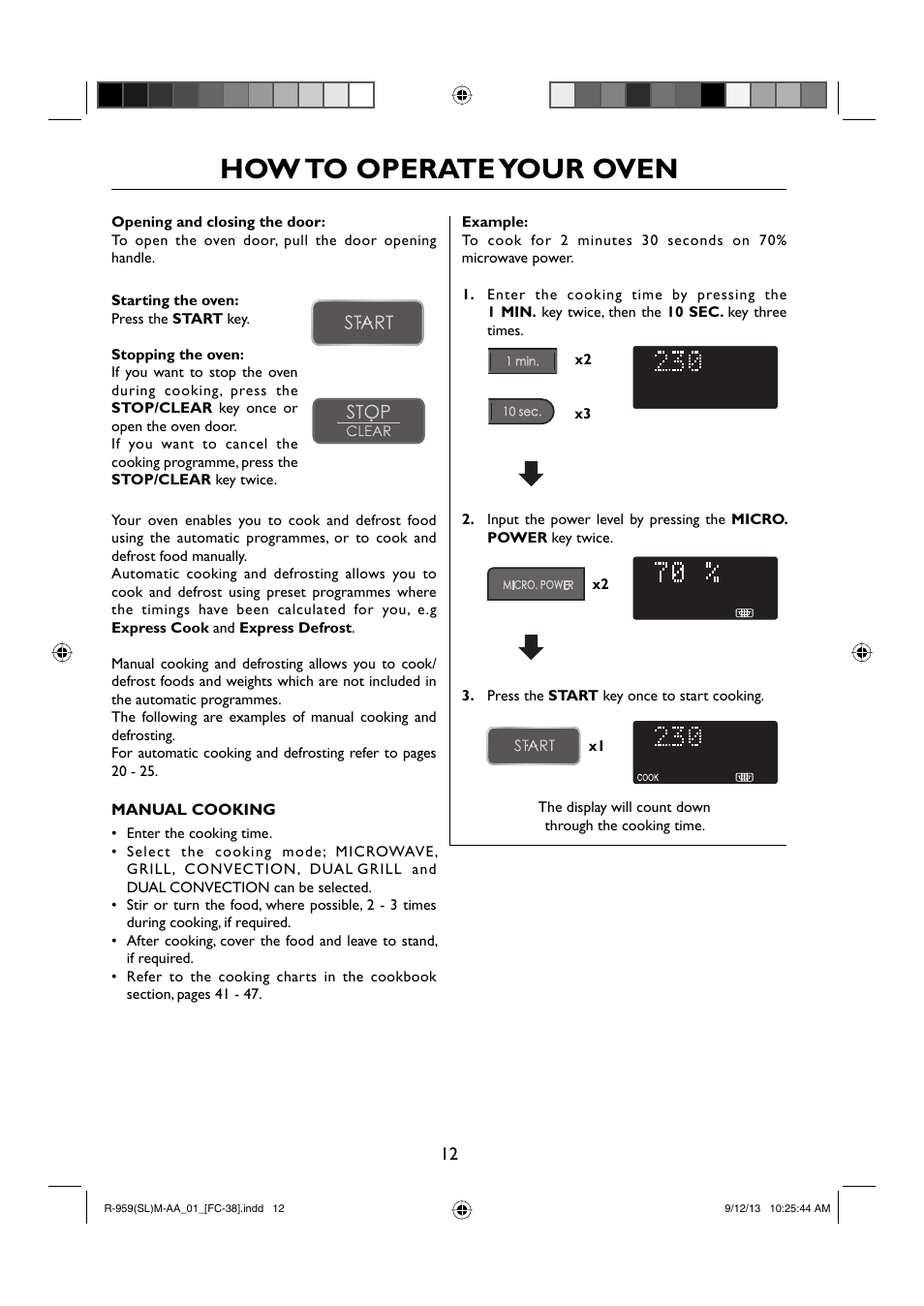 How to operate your oven | Sharp R-959SLMAA User Manual | Page 14 / 103