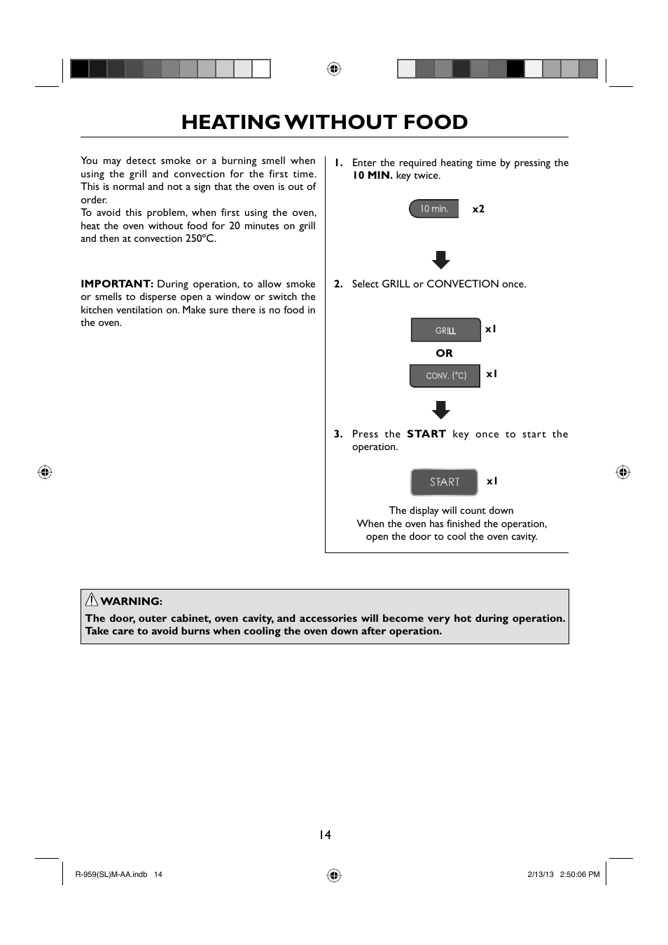 Heating without food | Sharp R-959SLMAA User Manual | Page 16 / 103