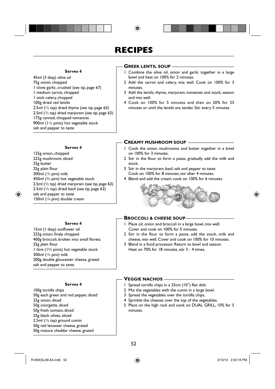 Recipes | Sharp R-959SLMAA User Manual | Page 54 / 103