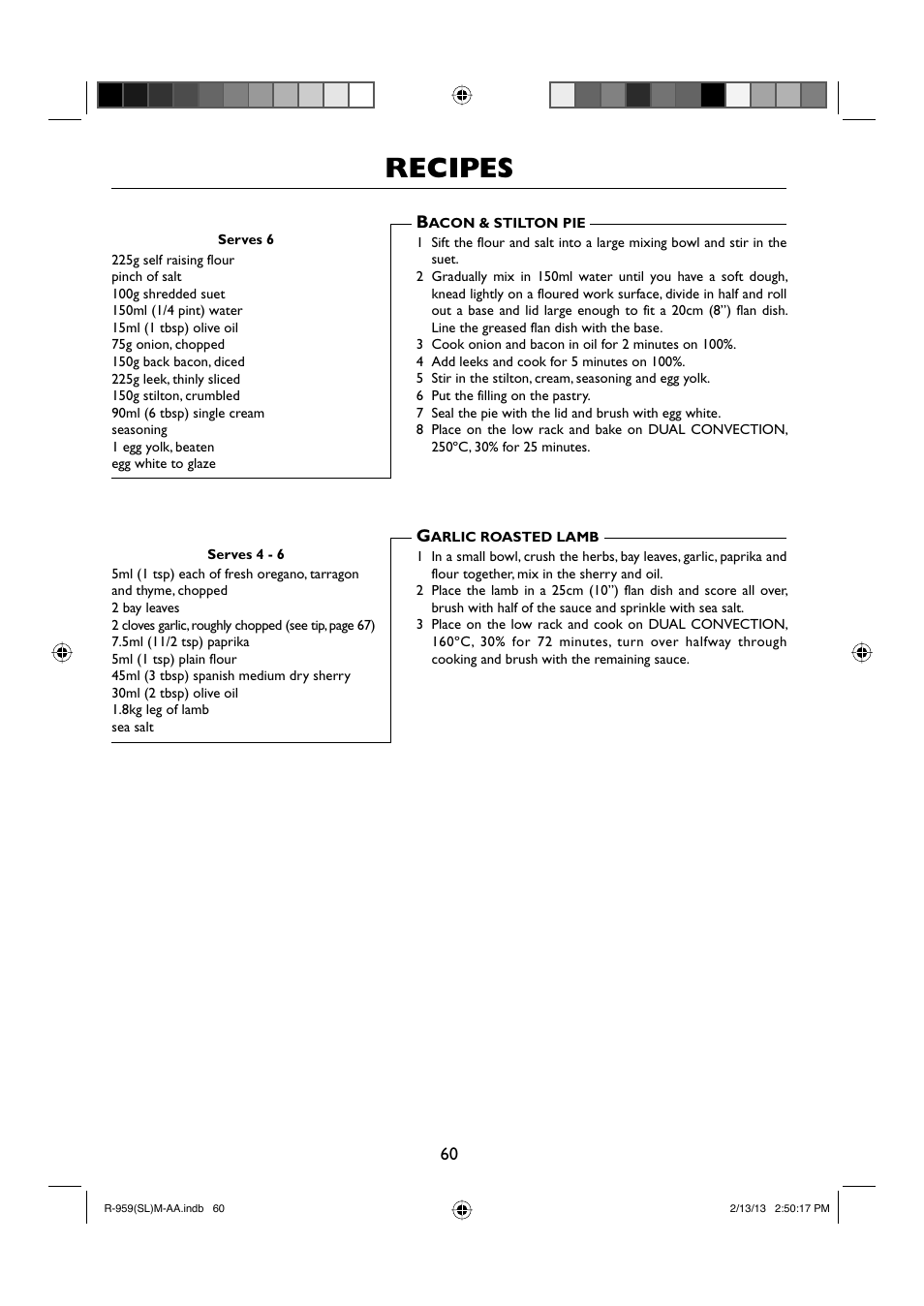 Recipes | Sharp R-959SLMAA User Manual | Page 62 / 103
