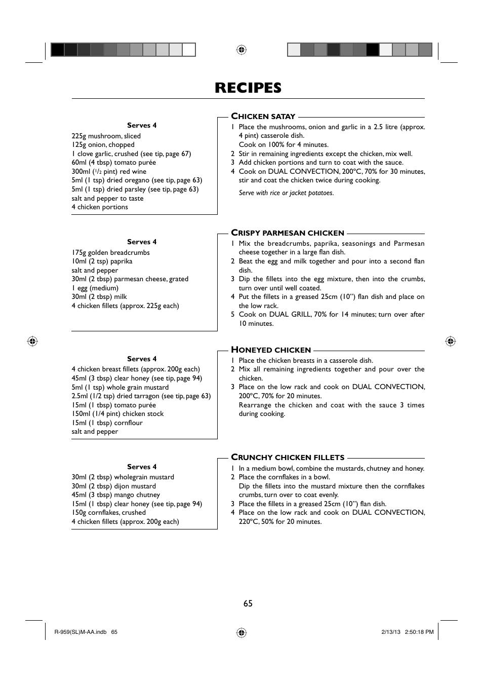 Recipes | Sharp R-959SLMAA User Manual | Page 67 / 103