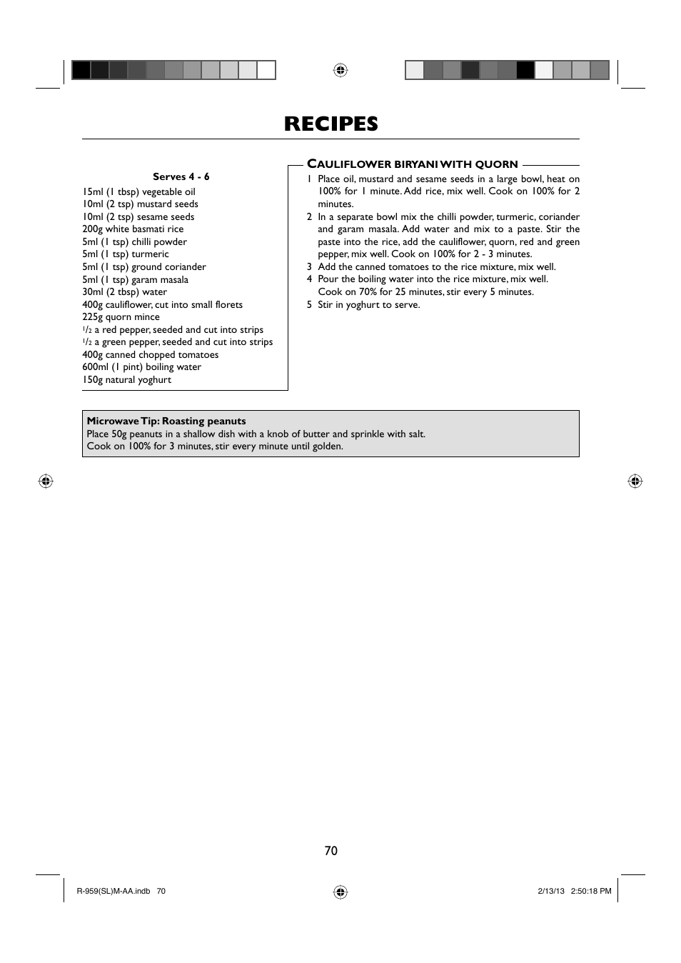 Recipes | Sharp R-959SLMAA User Manual | Page 72 / 103