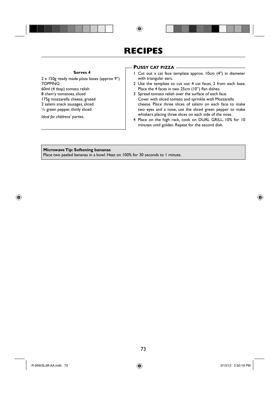 Recipes | Sharp R-959SLMAA User Manual | Page 75 / 103