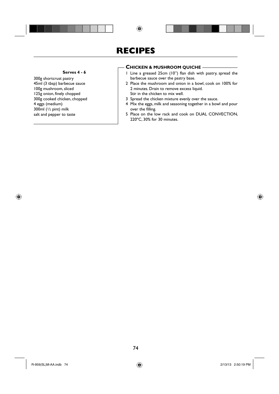 Recipes | Sharp R-959SLMAA User Manual | Page 76 / 103