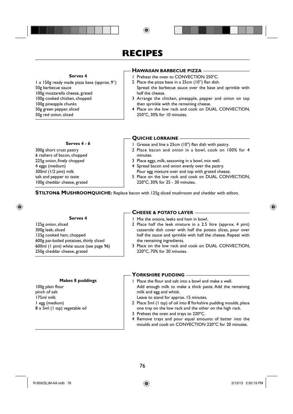 Recipes | Sharp R-959SLMAA User Manual | Page 78 / 103