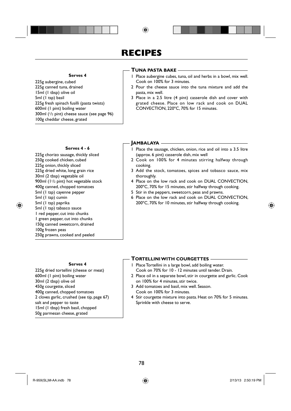 Recipes | Sharp R-959SLMAA User Manual | Page 80 / 103