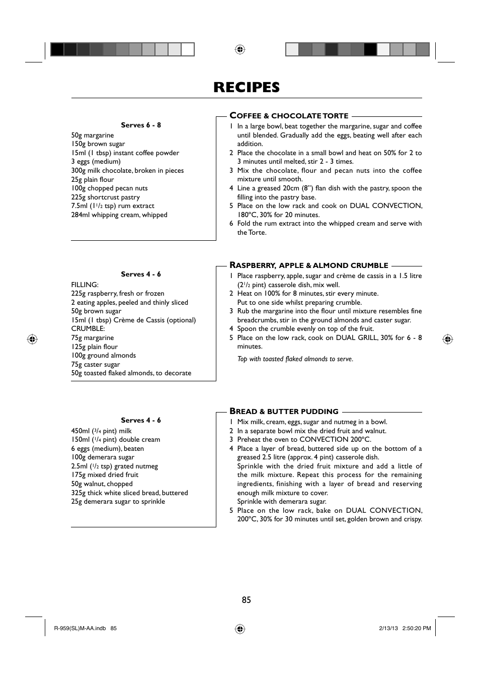 Recipes | Sharp R-959SLMAA User Manual | Page 87 / 103
