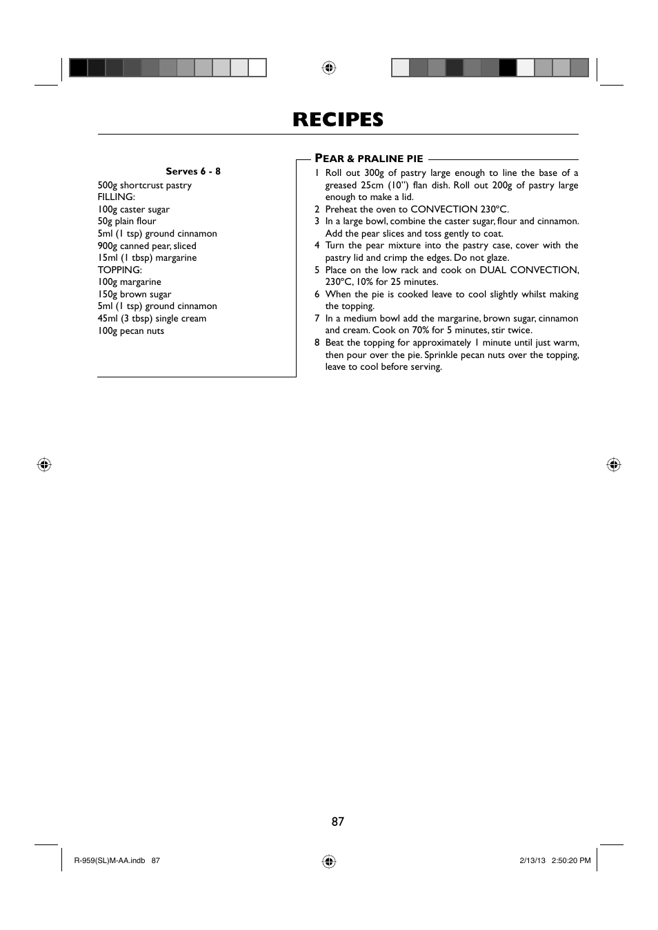 Recipes | Sharp R-959SLMAA User Manual | Page 89 / 103