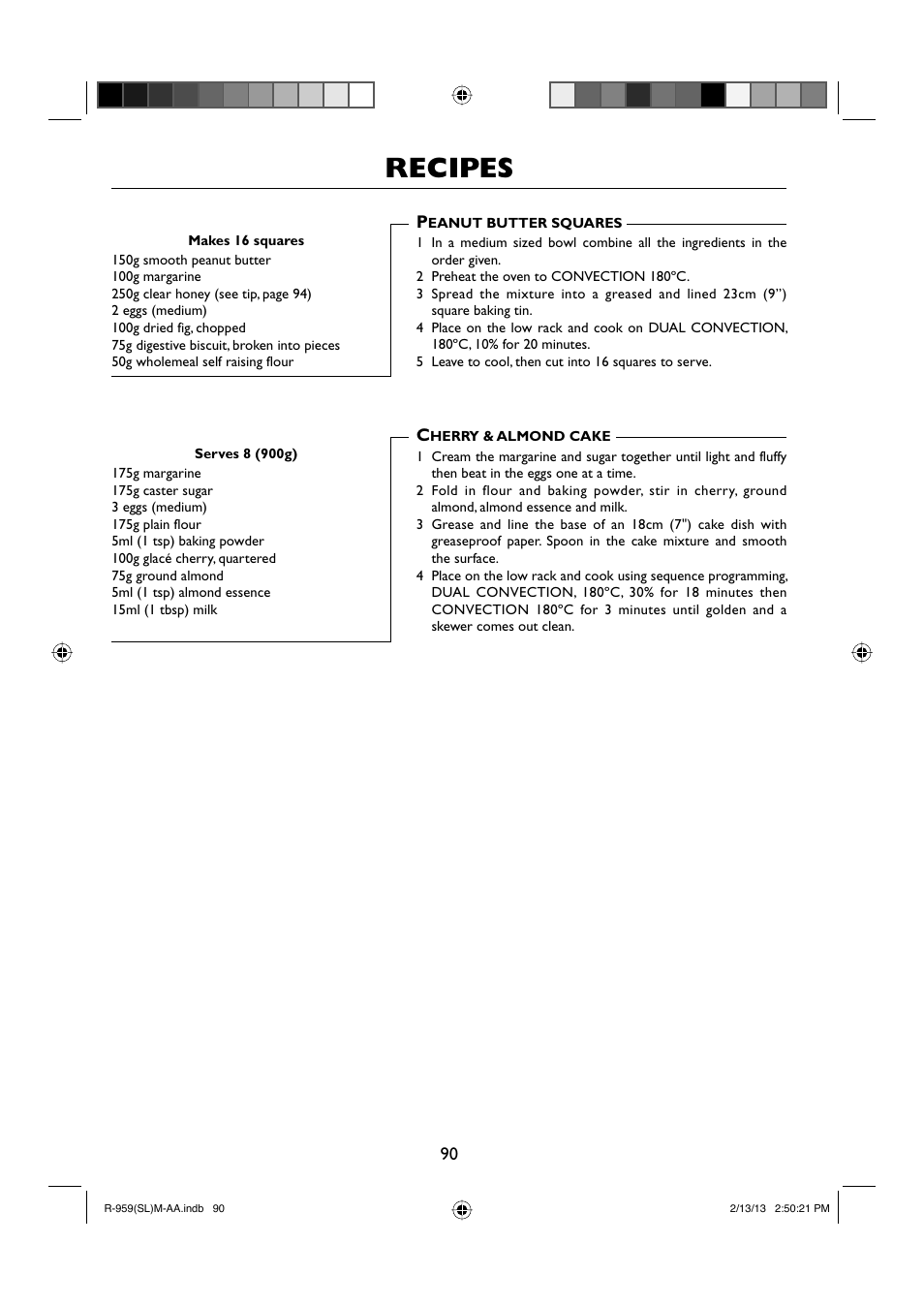 Recipes | Sharp R-959SLMAA User Manual | Page 92 / 103