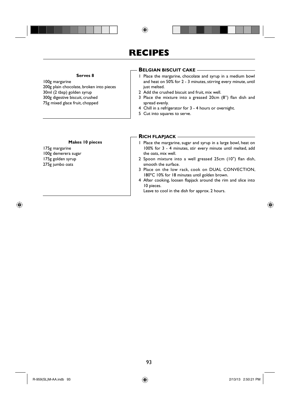 Recipes | Sharp R-959SLMAA User Manual | Page 95 / 103