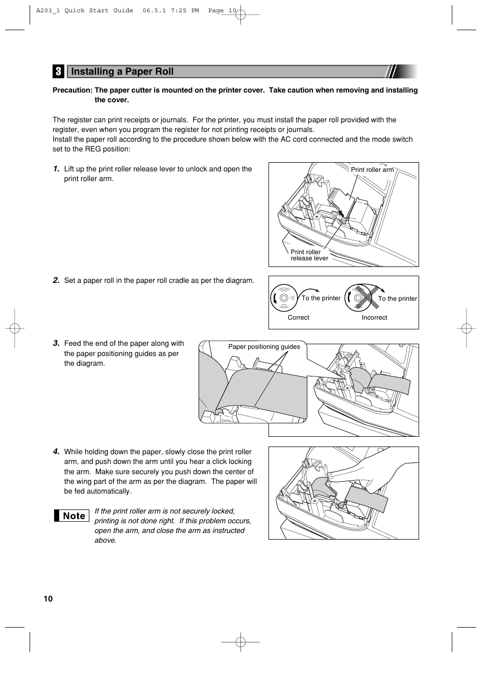 Installing a paper roll | Sharp XE-A203 User Manual | Page 12 / 454